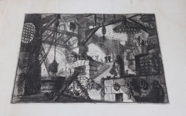 Etching by Piranesi, Piranesi Giovanni Battista dit (1720-1778) Signed thick paper Proof on wove paper.