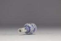 China - Miniature porcelain vase in white and blue with Xuande mark, Ming period (1368-1644)