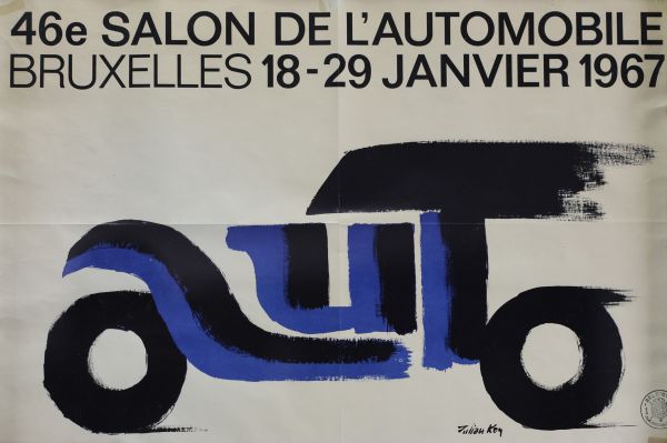 Julian KEY (1930-1999) Poster ‘46e Salon de l'automobile à Bruxelles 1967’ by Jan De Vos.