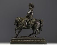 Jean François Théodore GECHTER (1795-1844) ‘Equestrian figure’ Bronze with shaded patina, signed on the terrace.