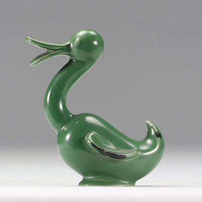 VILLEROY & BOCH Septfontaines, green earthenware duck