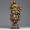 ‘Immaculate Virgin’ Baroque sculpture in polychrome wood, 17th century.