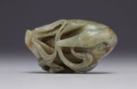 China - Carved jade duck, 18th century.