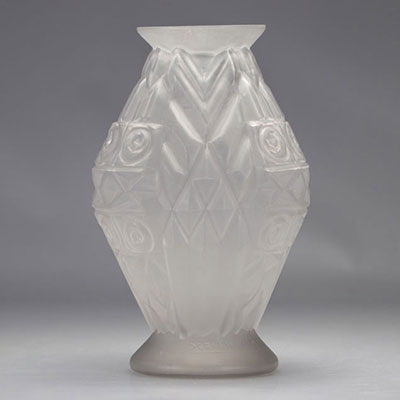 SCAILMONT Grand vase Art Déco motifs géométriques création de Henri Heemskerk