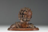17th century carved wooden bust.