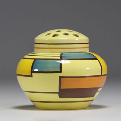 Eva ZEISEL (1906-2011) Flower pick in Schramberg SMf earthenware, circa 1930-40.