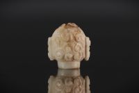 India - Carved jade head, 17th century