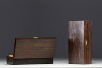 Pair of Art Deco rosewood boxes.