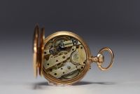 Vacheron Constantin Genève - Pocket watch in 18k gold with off-centre seconds, total weight 81gr.