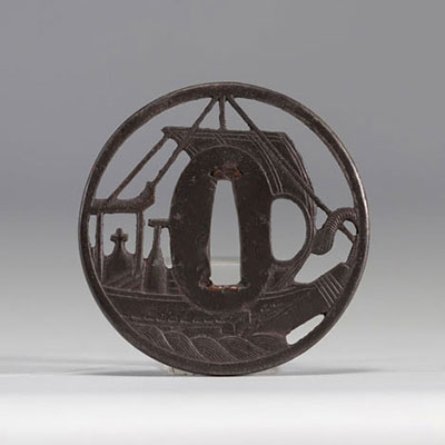 Tsuba Namban probably from 16th century from Japan