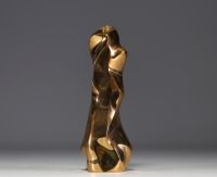 Michel JAUBERT (XX) - Bronze sculpture vase, signed, circa 1970.