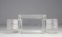 LALIQUE France - ‘Porquerolles’ planter in moulded-pressed and sandblasted white glass, mark LALIQUE France under the piece.