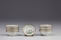 China - Chinese porcelain cup and plate set, mid 20th century.