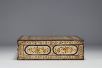 Painted wooden jewellery box, 18th century.