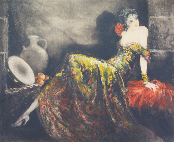 Louis ICART (1888-1950) ‘Gitane’ Lithograph signed and numbered 310/350.