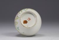 Chine, vase en porcelaine Qianjiang cai à décor de fleurs et d'oiseaux, XIXème.