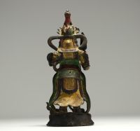 China - Polychrome bronze subject representing WEI TUO PUSA, Ming period.
