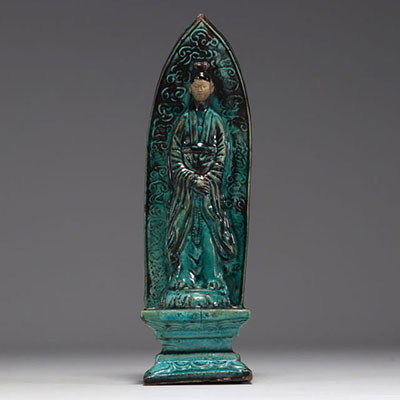 China - Kwangyin in green glazed porcelain, Canton.