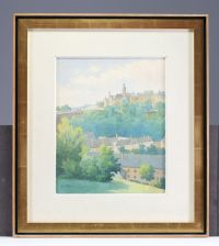 André THYES (1867-1952) ‘View of Luxembourg’ Watercolour, signed.