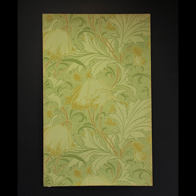 Très rare échantillon de papier à tapisser art nouveau anglais, travail Arts and Craft, c.1895.