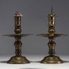 North India - Pair of 17th century candlesticks.