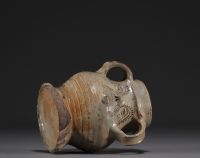 Raeren - Rare stoneware jug decorated with faces, salt glaze, early 16th century.