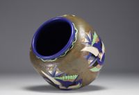 Charles CATTEAU (1880-1966) Keramis stoneware with swallows (D.1448)
