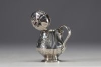 Karl FABERGER  (1846-1920) Small silver mustard pot, Russian hallmark 88 zolotniks and goldsmith's hallmark.