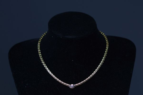 Collier en or 18k et diamant taille brillant pour un poids total de 40gr.