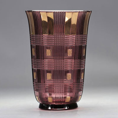 Val Saint Lambert Art Deco vase 