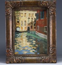 Albert LEMAITRE (1886-1975) ‘Venise’ Oil on panel, signed.