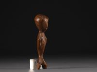 DRC - Lega statuette in carved wood.