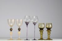 Moser Karlsbad - Set of blown wine glasses for a total of 23 pieces.