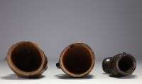 Africa DRC - Set of three Kuba cups, early 20th century.