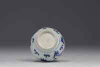 China - white and blue porcelain vase decorated with 