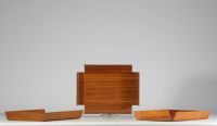 Florence KNOLL (1917-2019) Ensemble d'éléments de rangement de bureau (3 pièces)