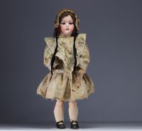 WALKURE GERMANY - Porcelain head doll n°70, open mouth, early 20th century.