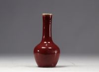 China - Oxblood porcelain vase, Qing dynasty.