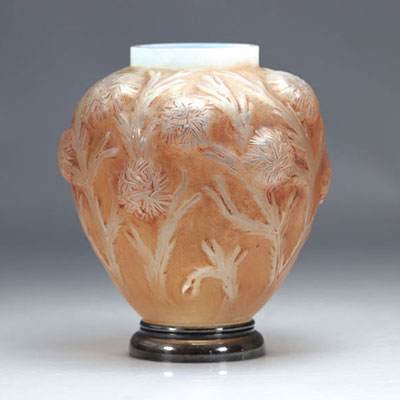 Sabino Vase Art Déco décor aux Oursins modèle 7003