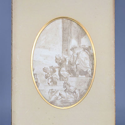 Dessin dans l'entourage de Tiepolo du XVIIe siècle