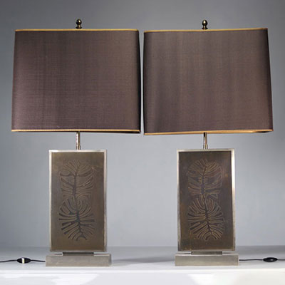 (2) Roger Vanhevel (XX) Pair of lamps from the 1970s