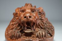 Terracotta lion's head from the front of a manor house, 19th century.