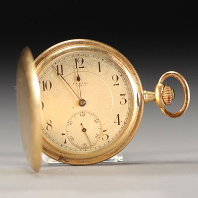 Pocket watch in 18K yellow gold 750°/°°, gross weight 59.2 gr