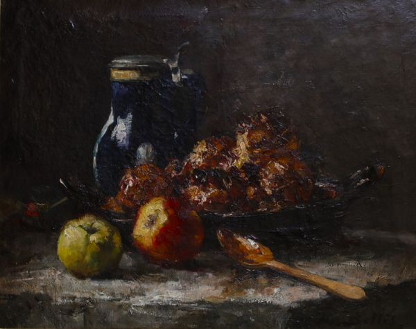 Hubert BELLIS (1831-1902) ‘Nature morte aux fruits’ Oil on canvas, signed.