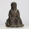 China - Buddha, bronze statue with brown patina, Ming Dynasty.