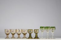 Moser Karlsbad - Set of blown wine glasses for a total of 23 pieces.