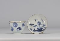 Asia - white and blue porcelain bowl and saucer.