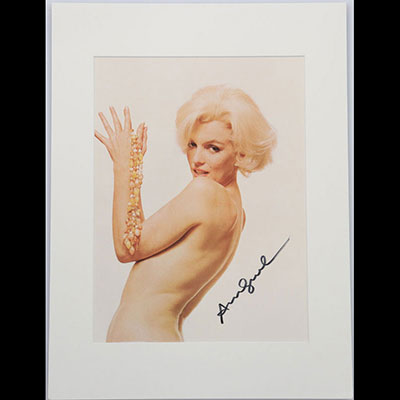 Andy Warhol - Marylin Monroe Hand signed by Andy Warhol in black marker on the front of a vintage photograph from the Last Sitting series.