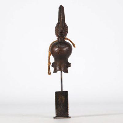 Tchokwé with anthropomorphic whistle from the Democratic Republic of Congo