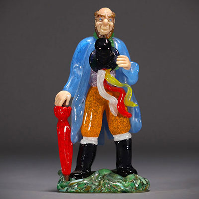 Murano - Personnage en verre polychrome.